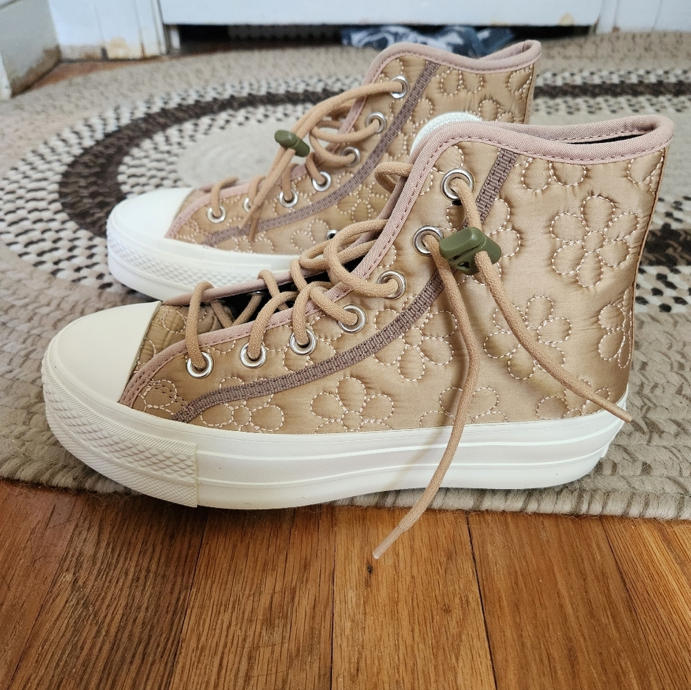 Converse Tan High-Top Sneakers